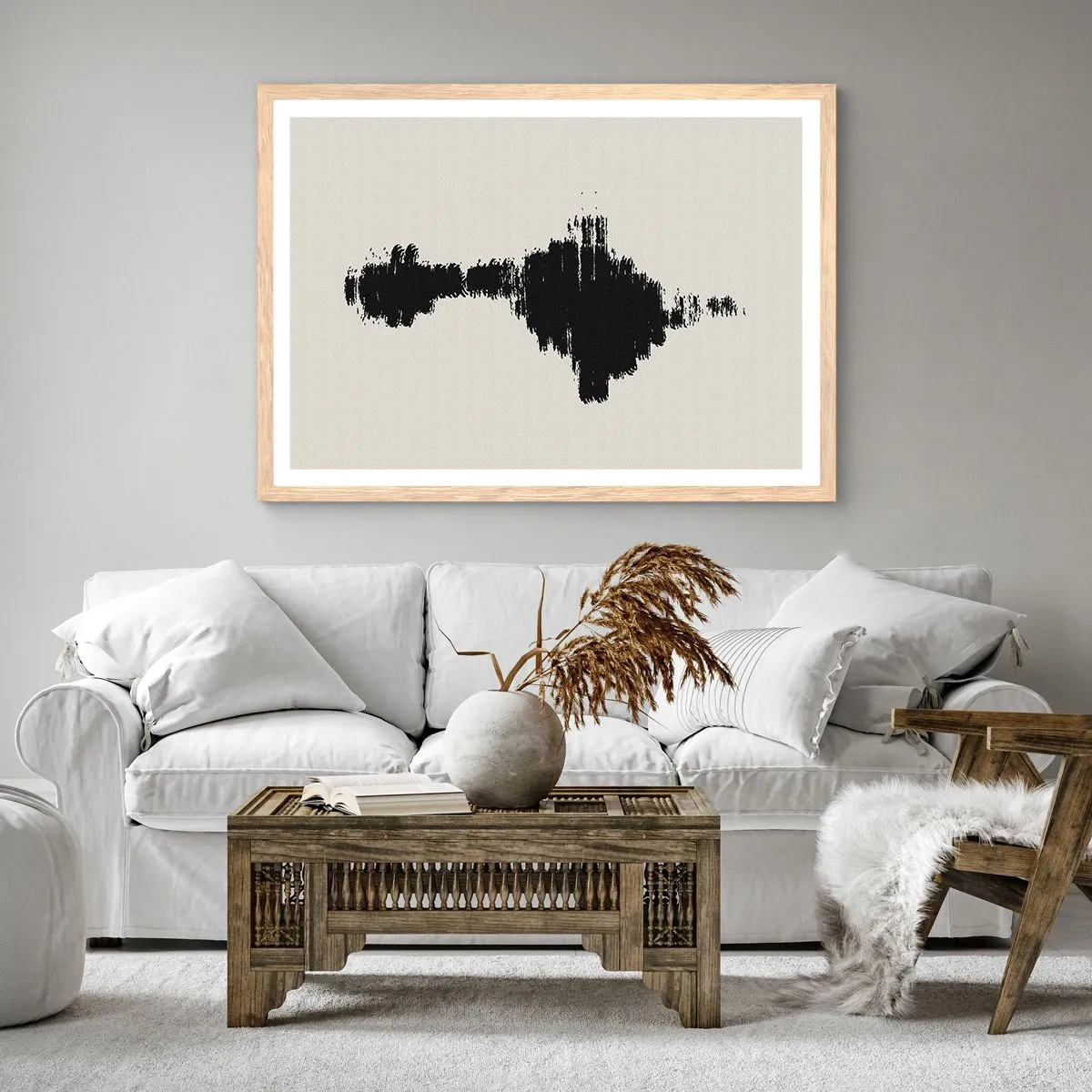 Poster in light oak frame - Vibrations of Imagination - 40x30 cm