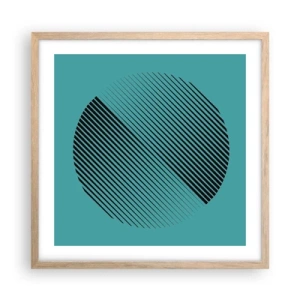 Poster in light oak frame - Circle - Geometrical Variation - 50x50 cm