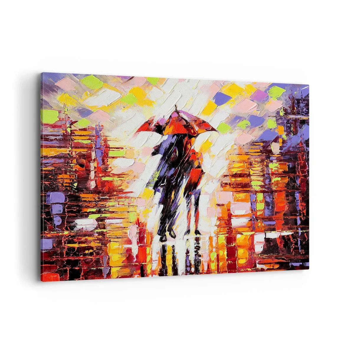 Canvas picture - Together through Night and Rain - 120x80 cm