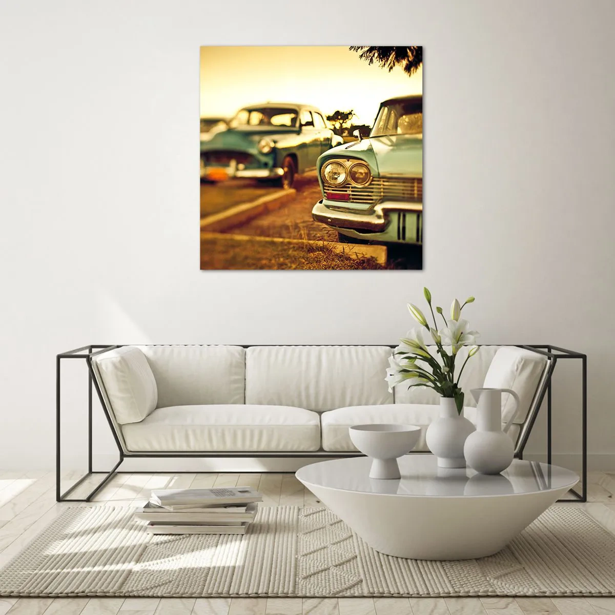 Glass picture - We Wait and See - 60x60 cm