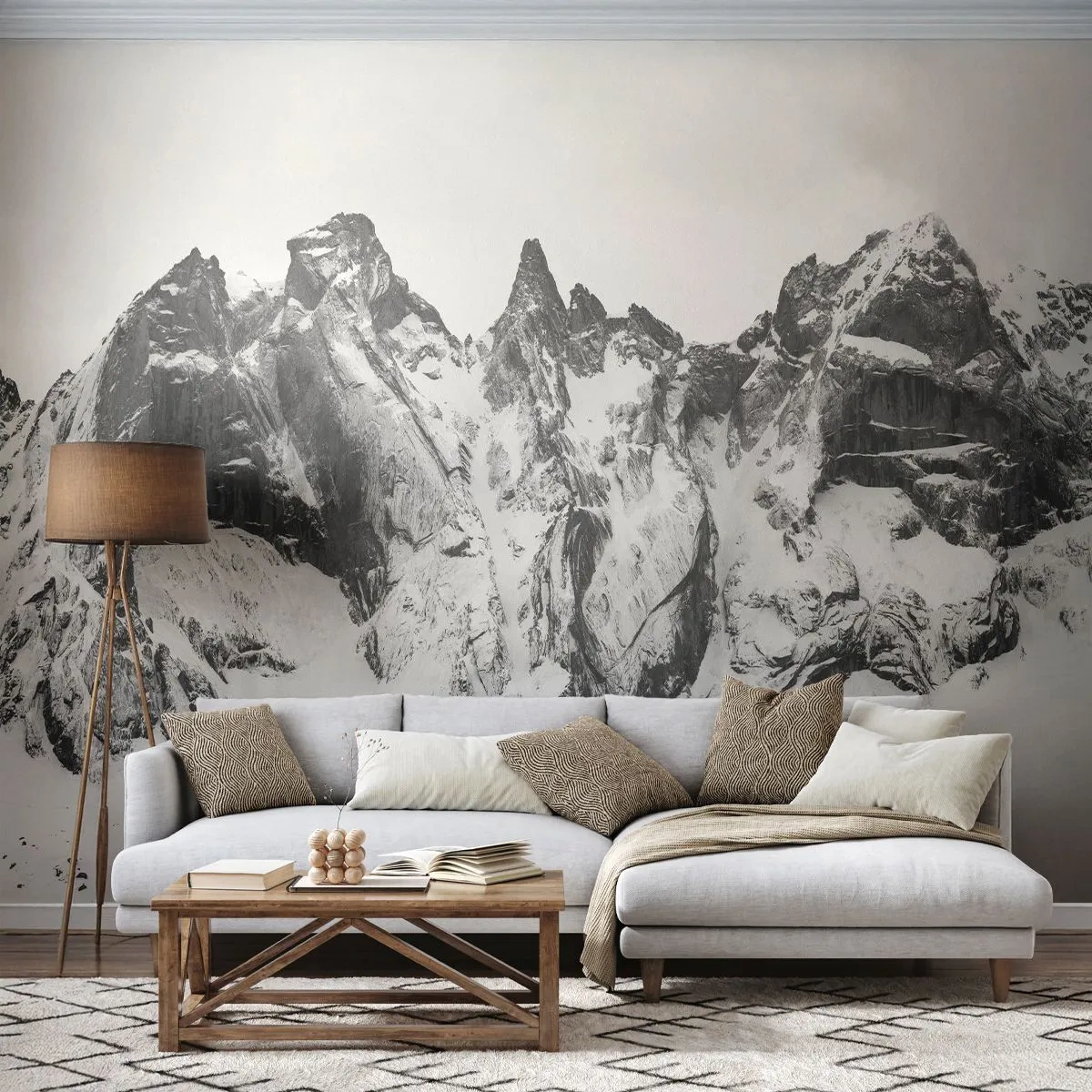 Photo Wallpaper Standard Eco - Granite Ridge - Landscape, Mountains, Alps - 200x140 cm