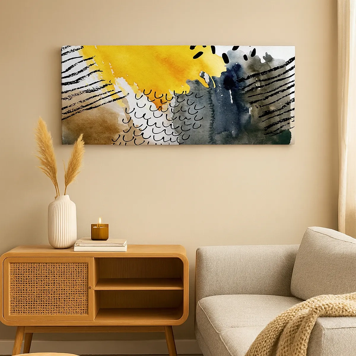 Canvas picture - Meeting of Elements - 30x30 cm