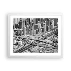 Poster in white frmae - Dubai - Impossible City - 50x40 cm