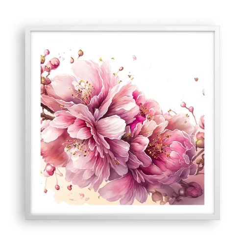 Poster in white frmae - Land of Cherry Blossoms - 60x60 cm