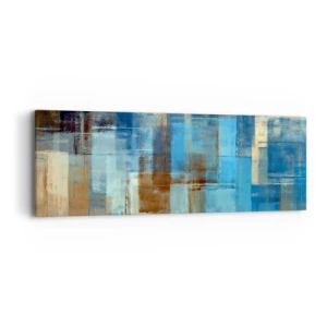 Canvas picture - Through Blue Curtain - 90x30 cm