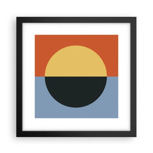 Poster in black frame - Composition of Warm and Cool - 30x30 cm