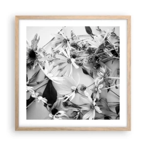 Poster in light oak frame - No-Bouquet of Flowers - 50x50 cm