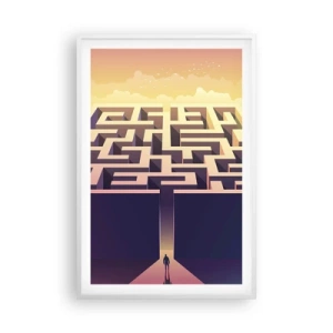 Poster in white frmae - Decision Time - 61x91 cm