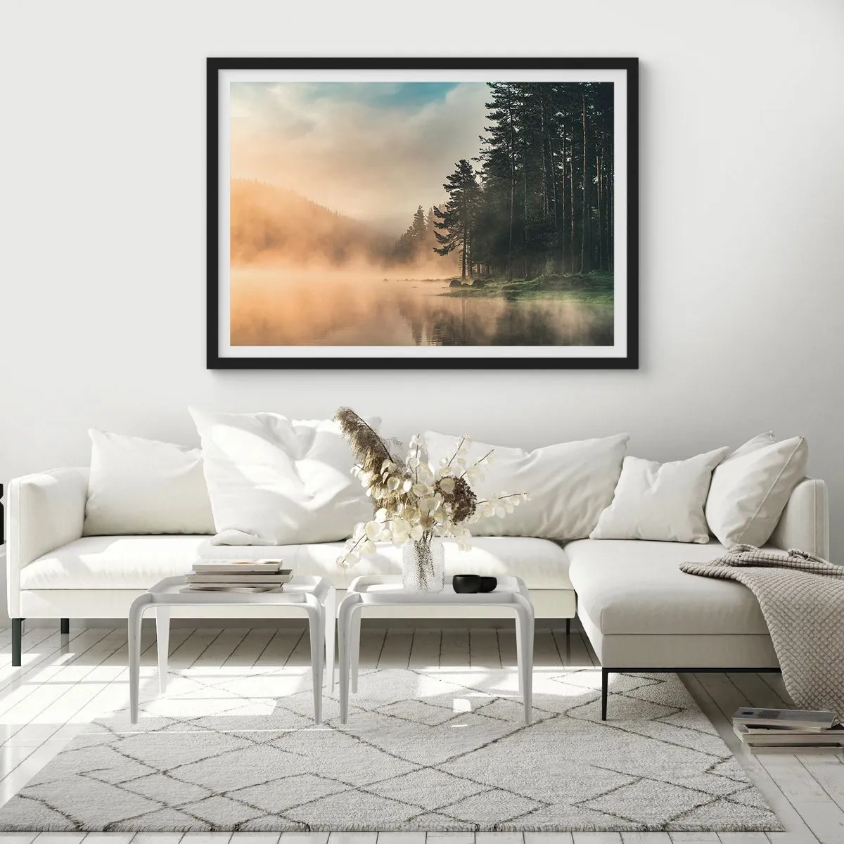 Poster in black frame - Birth of a Day - 40x30 cm
