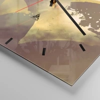 Clock face with lines