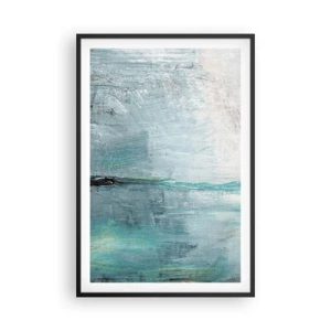 Poster in black frame - Horizontally in Blue - 61x91 cm
