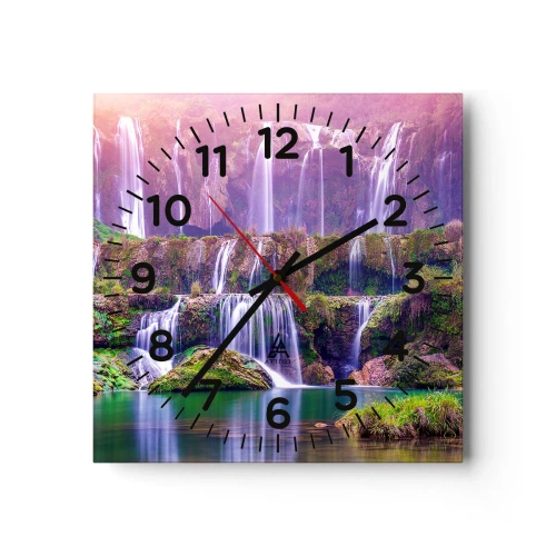 Wall clock - Clock on glass - Stairway to Heaven - 40x40 cm