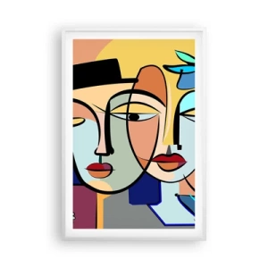 Poster in white frmae - Rendez-vous Picasso Style - 61x91 cm