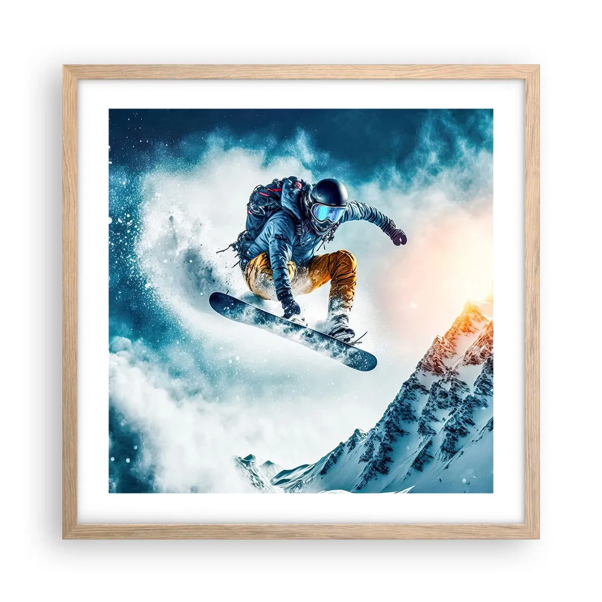 Poster in light oak frame - Extreme Emotions - 50x50 cm