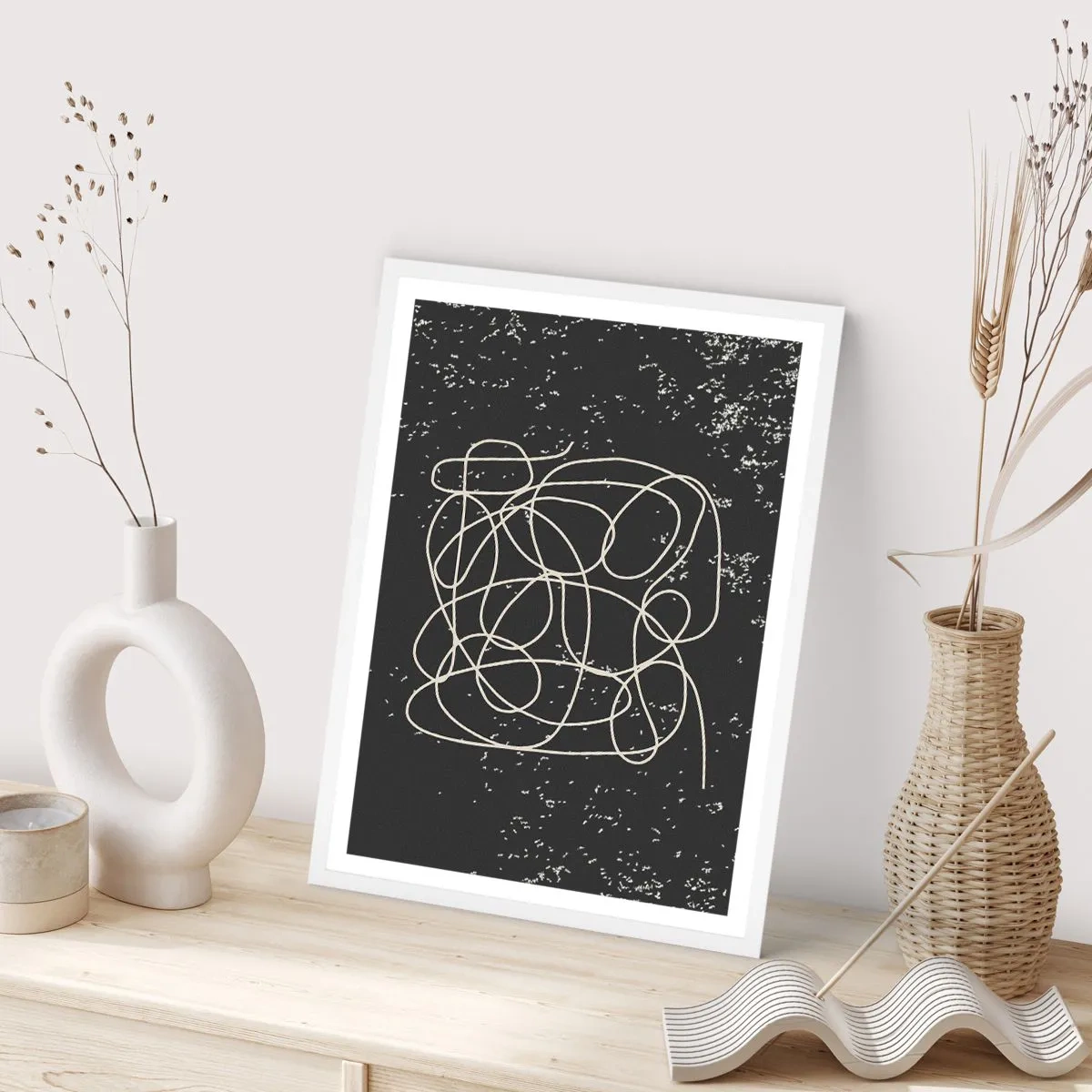 Poster in white frmae - Lost Thoughts - 30x40 cm