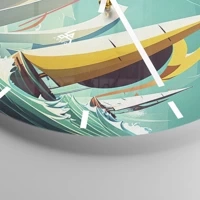 Clock face with lines