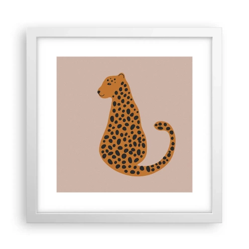 Poster in white frmae - Leopard Print Is Fashionable - 30x30 cm