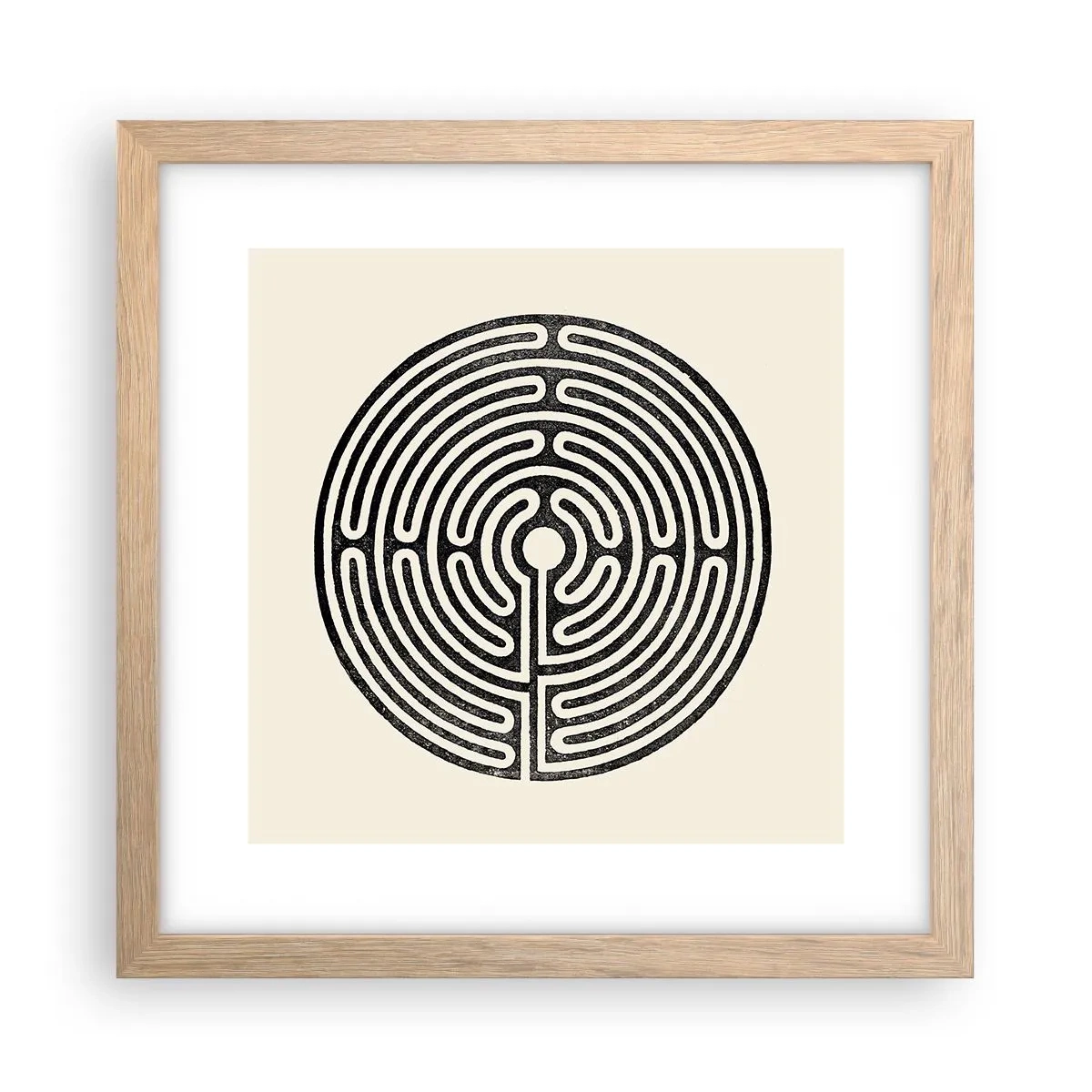 Poster in light oak frame - Mysterious Order - 30x30 cm