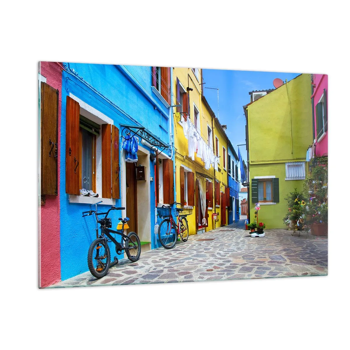 Glass picture - Sweet, Pastel Alley - 120x80 cm