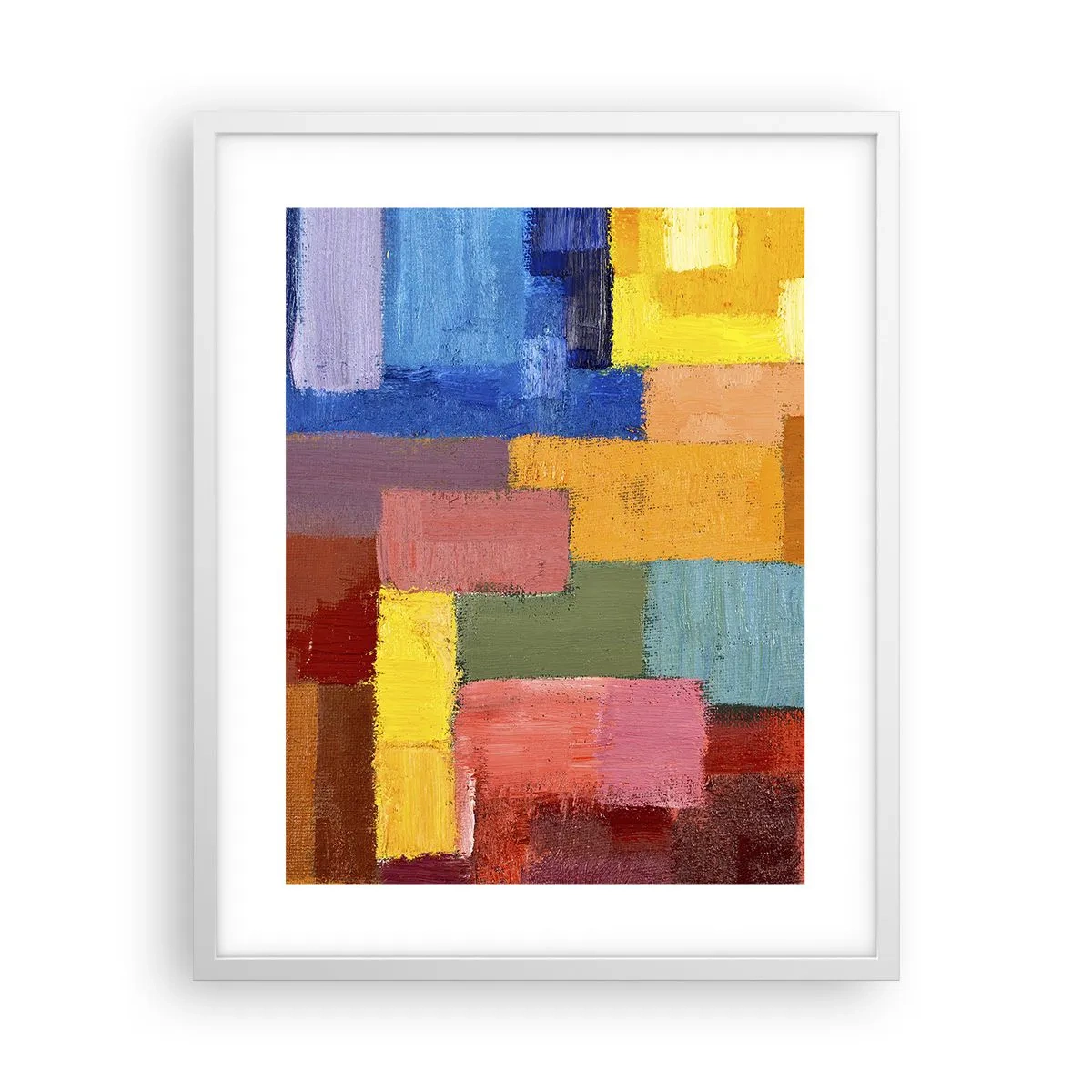 Poster in white frmae - Each Different, All Colourful - 40x50 cm