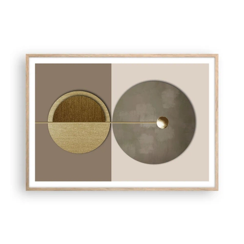 Poster in light oak frame - Perfect Balance - 100x70 cm