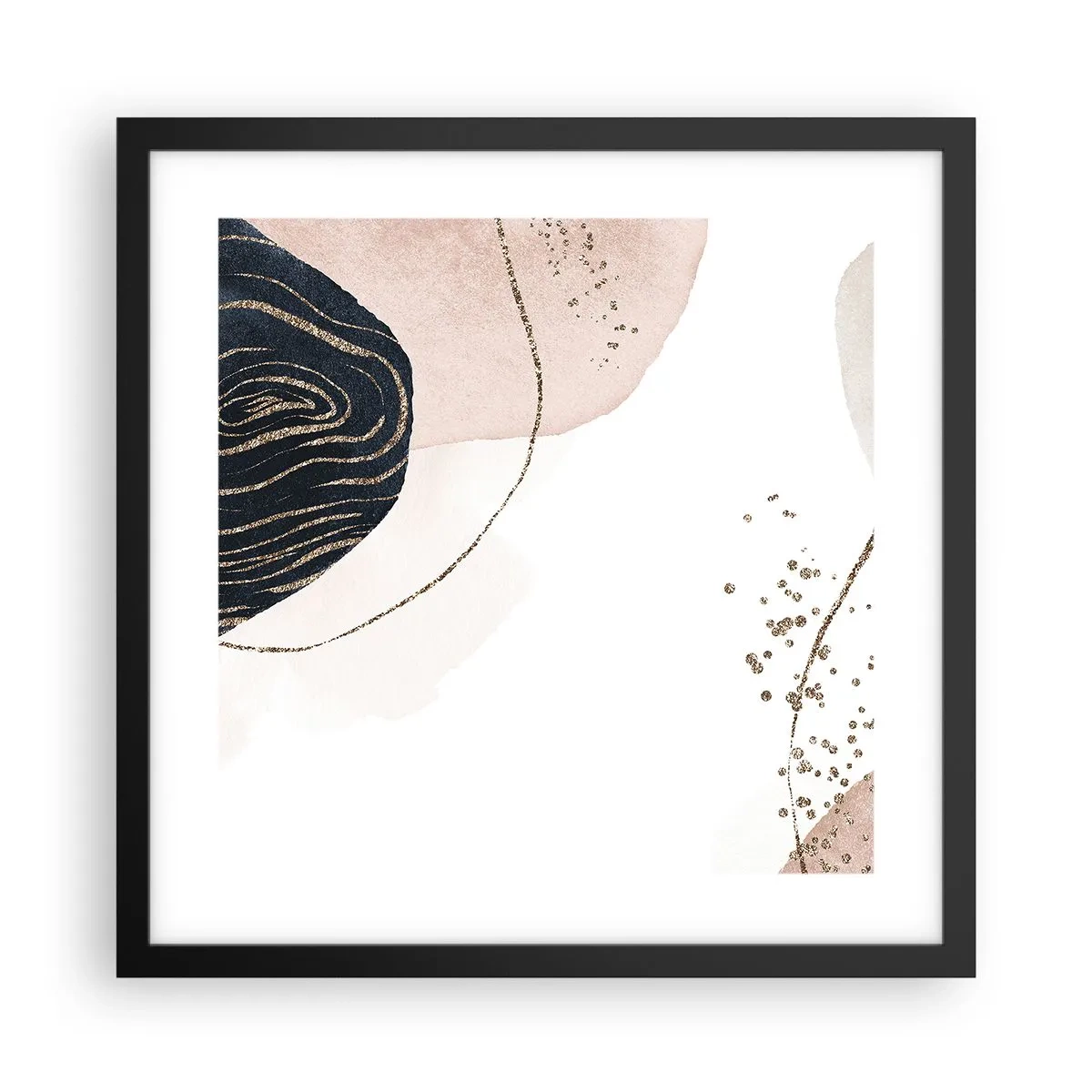 Poster in black frame - Everything Flows - 40x40 cm