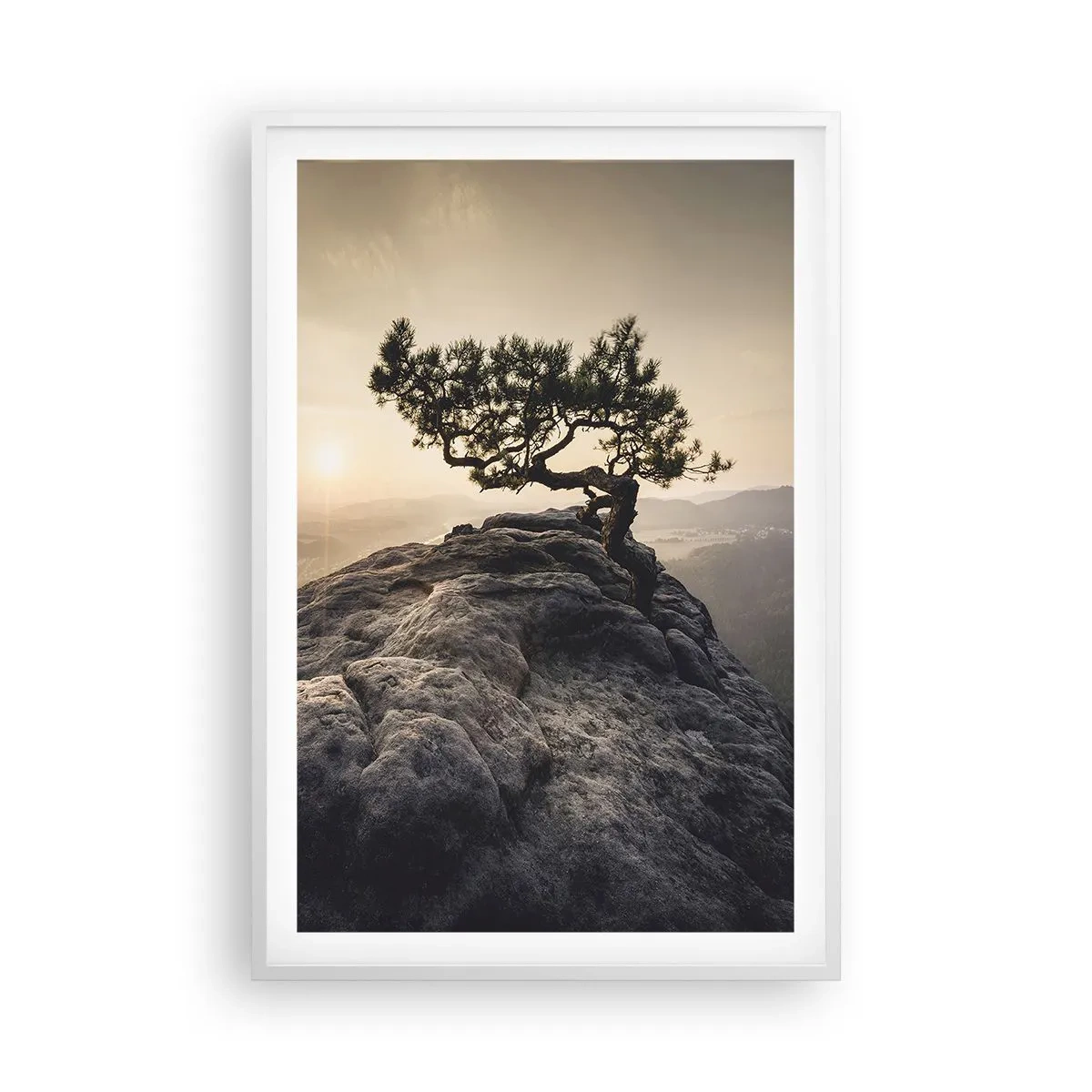 Poster in white frmae - Life Always Wins - 61x91 cm