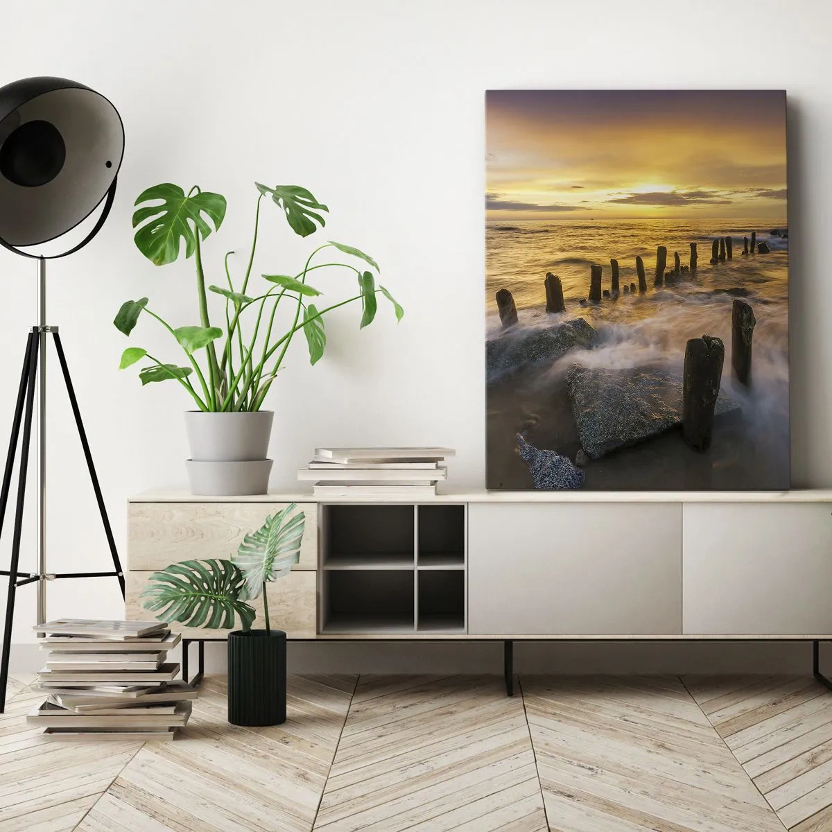 Canvas picture - Raw Beauty of the Baltic Sea - 55x100 cm