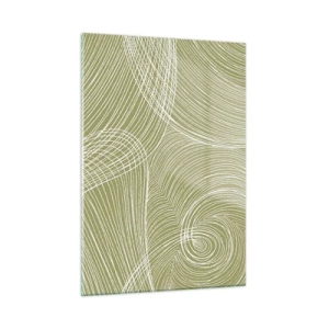 Glass picture - Intricate Abstract in White - 50x70 cm