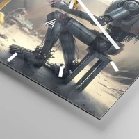 Clock face with lines