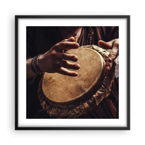 Poster in black frame - In the Rhythm of the Heart - 50x50 cm