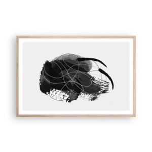 Poster in light oak frame - Made from Black - 91x61 cm