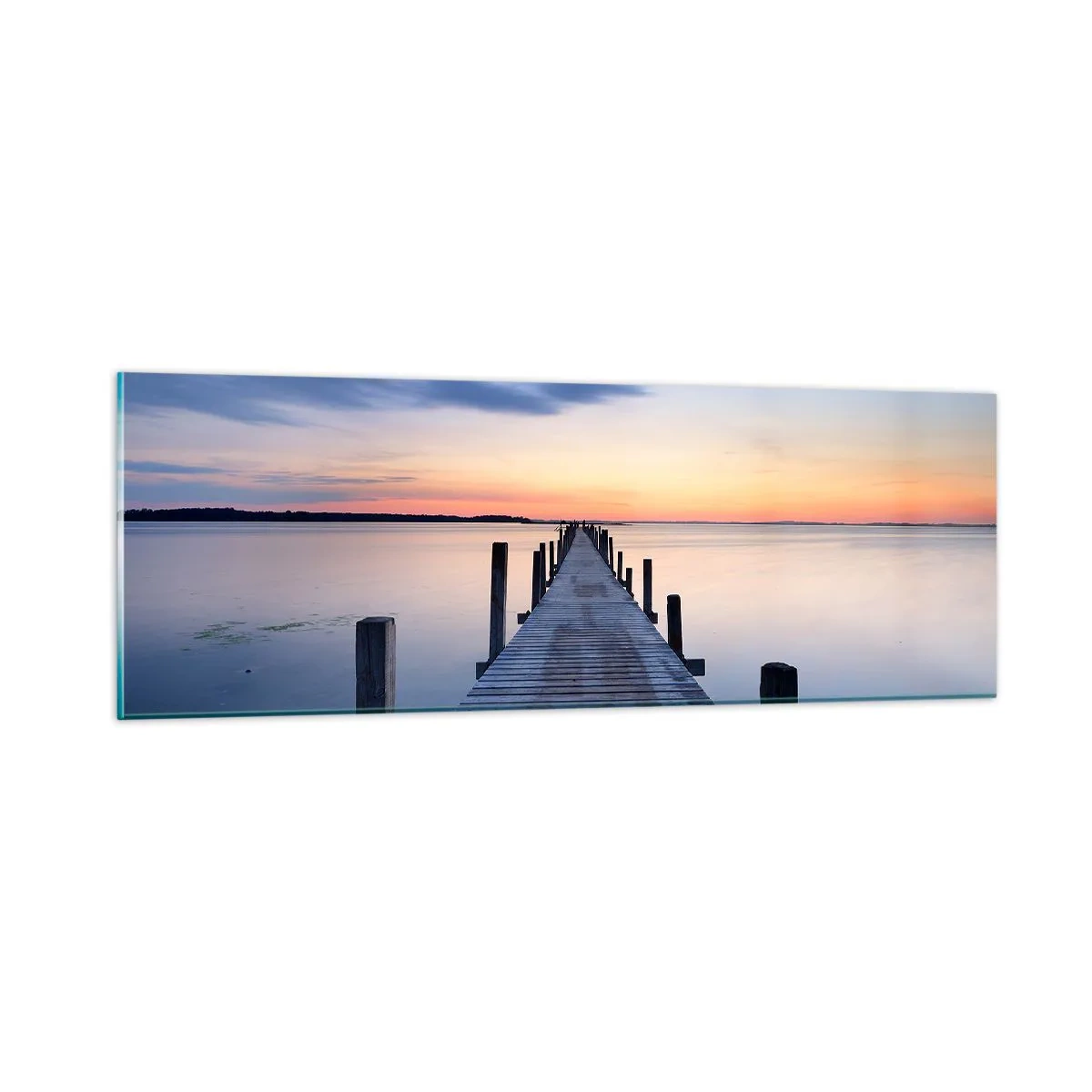 Glass picture - Calm of a Quiet Dusk - 90x30 cm