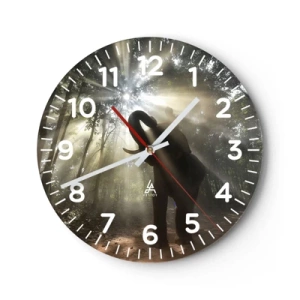 Wall clock - Clock on glass - Under a Lucky Star - 40x40 cm