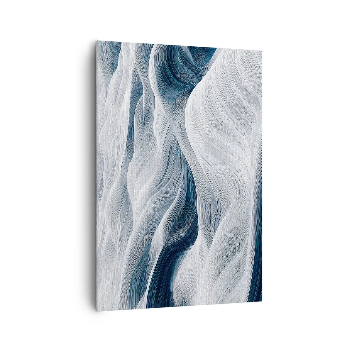 Canvas picture - White and Blue Waves - 70x100 cm