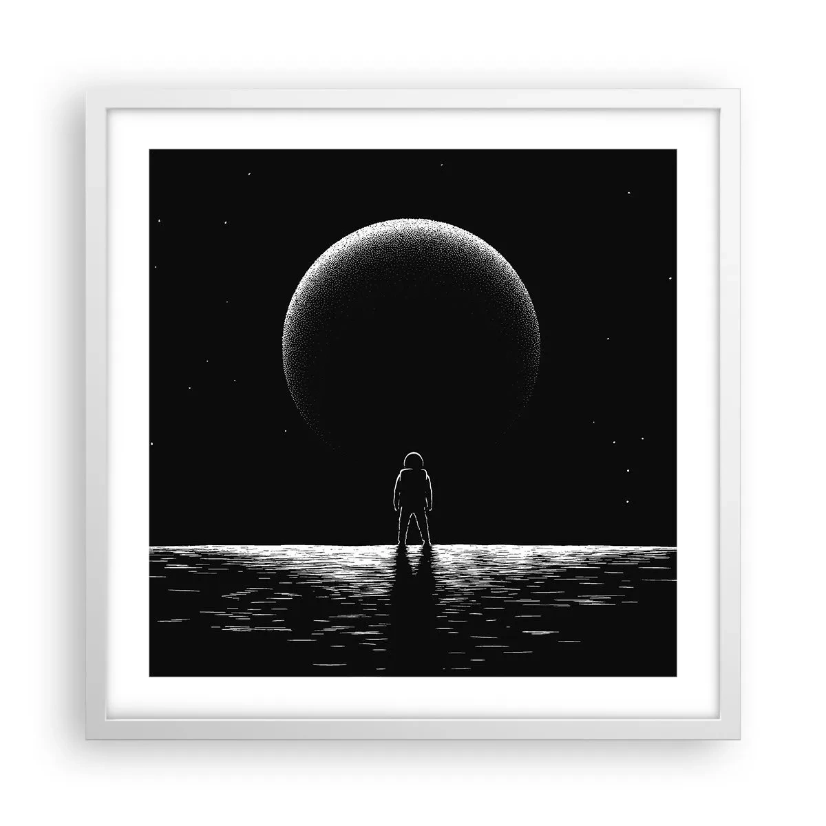 Poster in white frmae - Face to Face - 50x50 cm