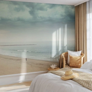 Self-Adhesive Photo Wallpaper Deluxe Sticker - In Search of Quiet - Sea, Beach, Walk - 350x256 cm