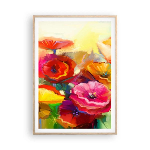 Poster in light oak frame - Not Only Red - 70x100 cm