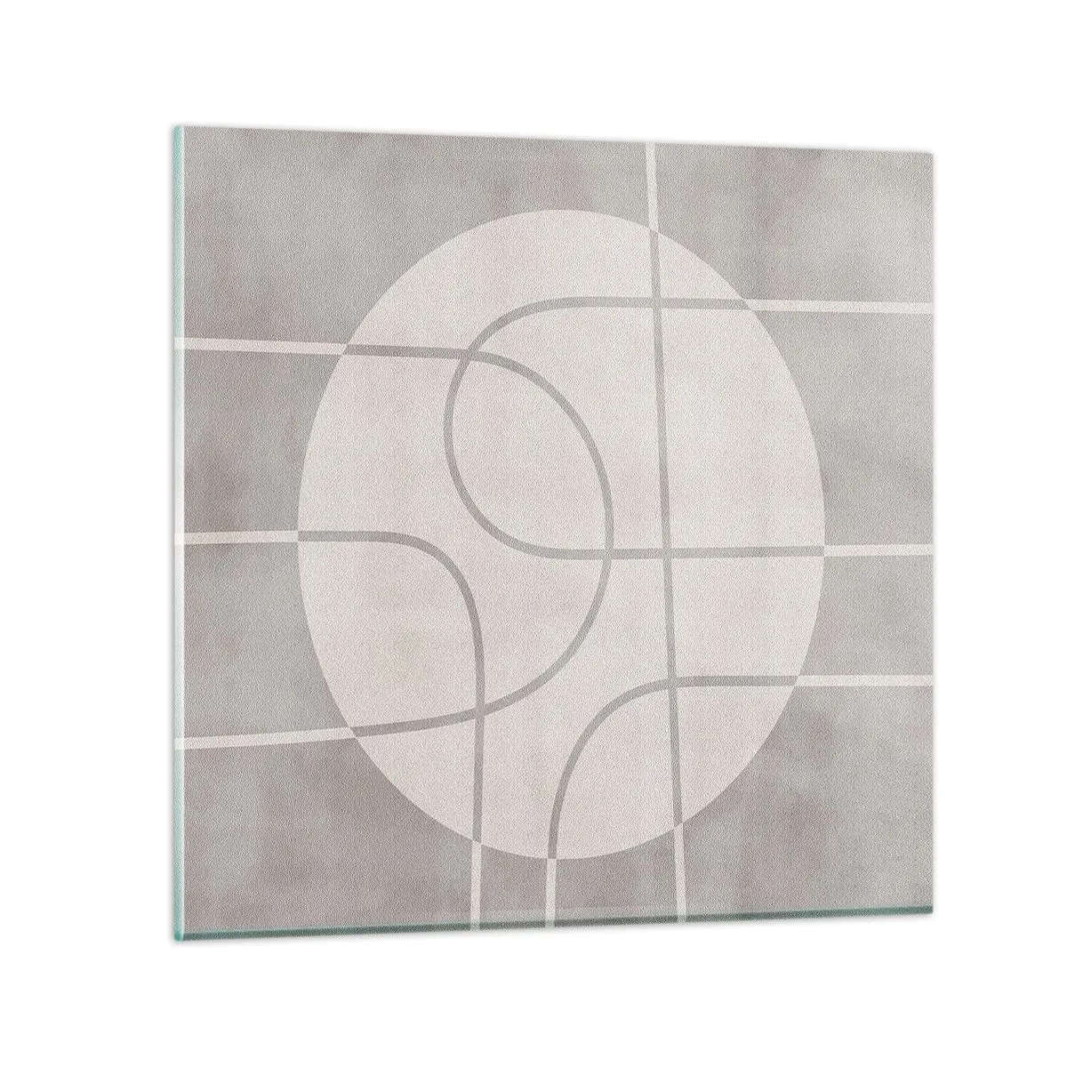 Glass picture - Circular and Straight - 30x30 cm