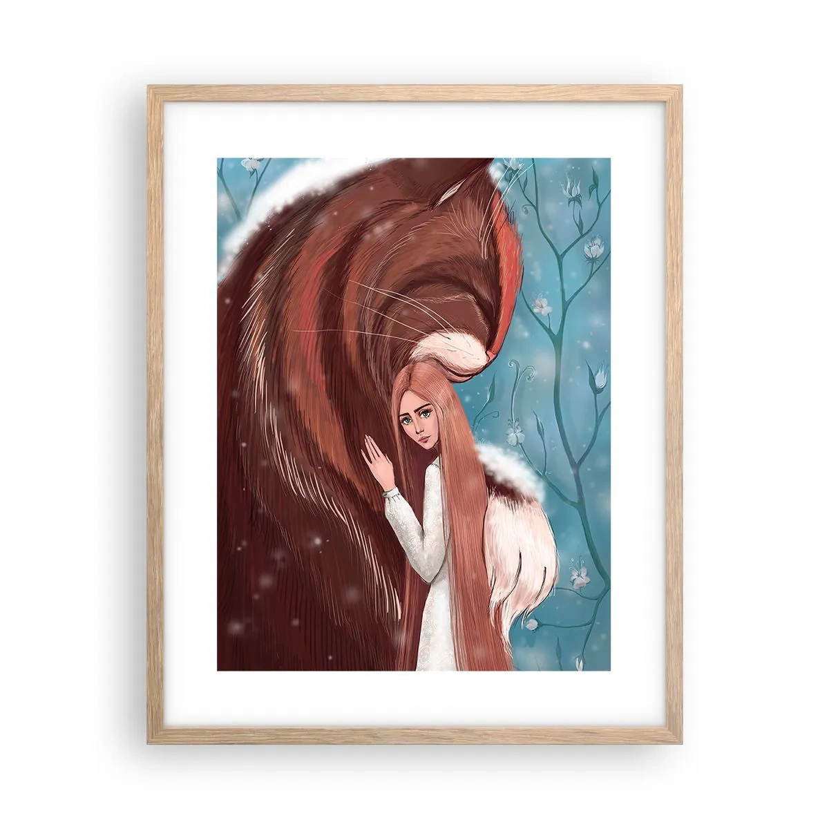Poster in light oak frame - Welcome to a Fairytale - 40x50 cm
