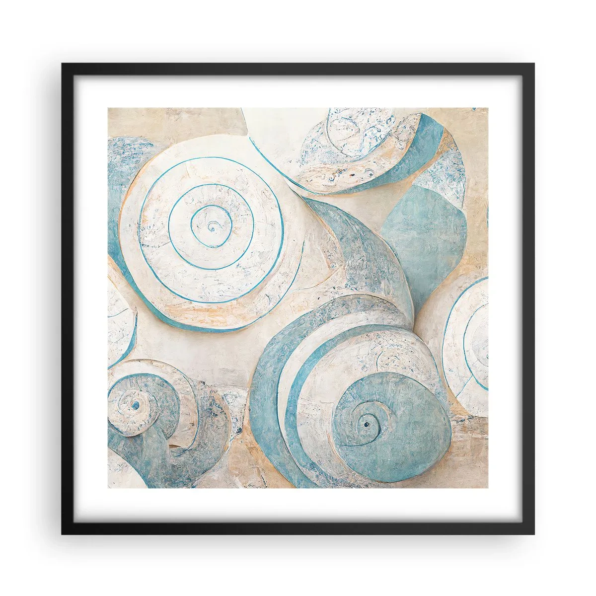 Poster in black frame - What Does a Shell Hide? - 50x50 cm