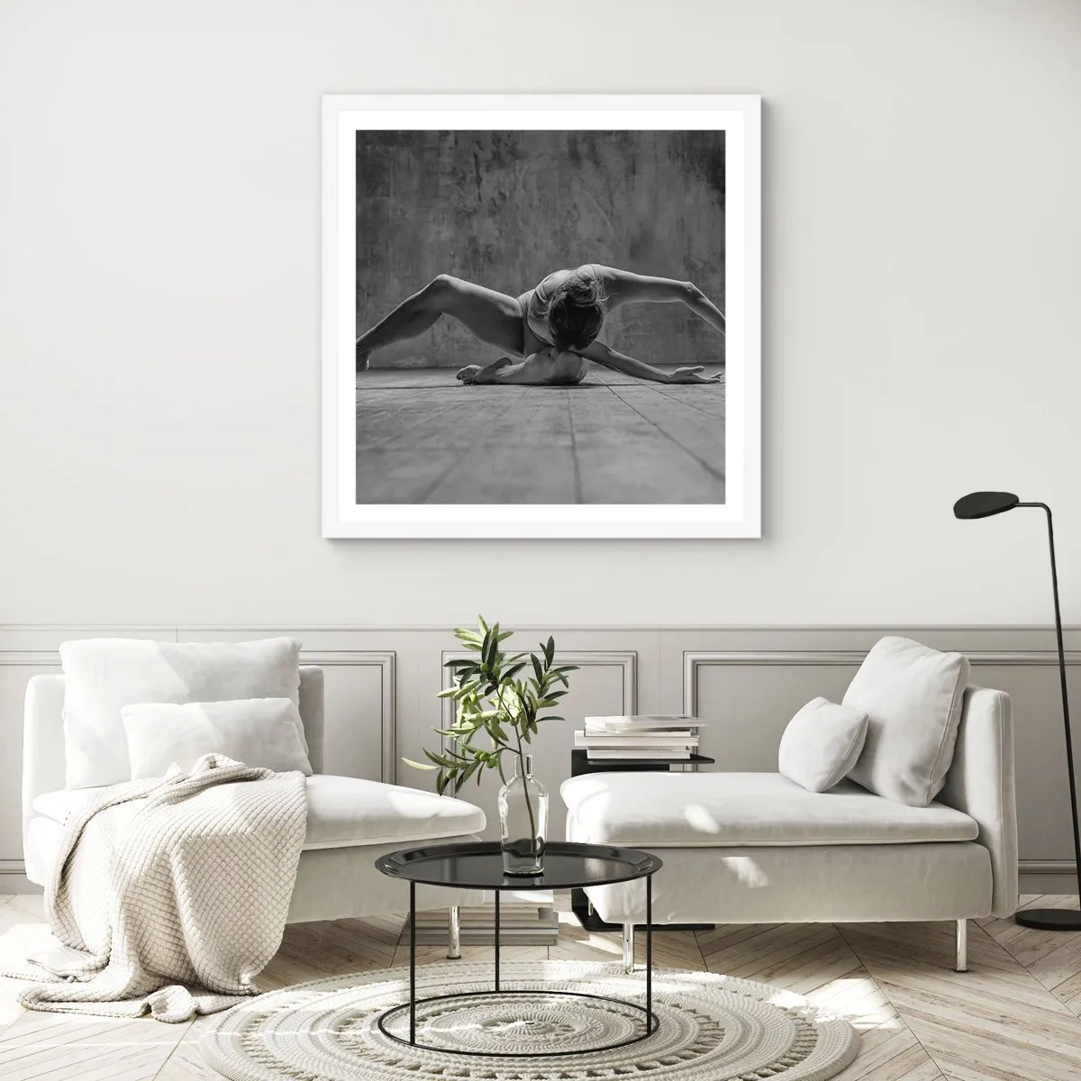 Poster in white frmae - Found Symmetry - 40x40 cm