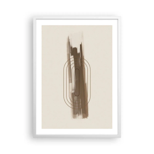 Poster in white frmae - Blast of Grey - 50x70 cm