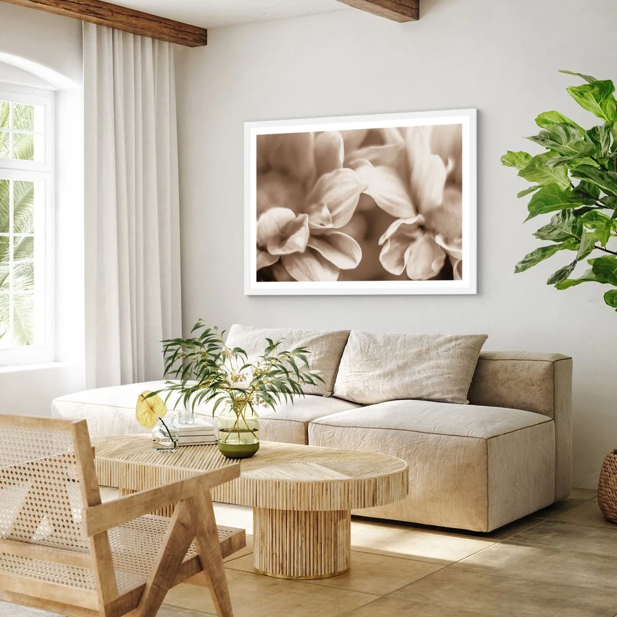 Poster in white frmae - Soft as a Smile - 40x30 cm