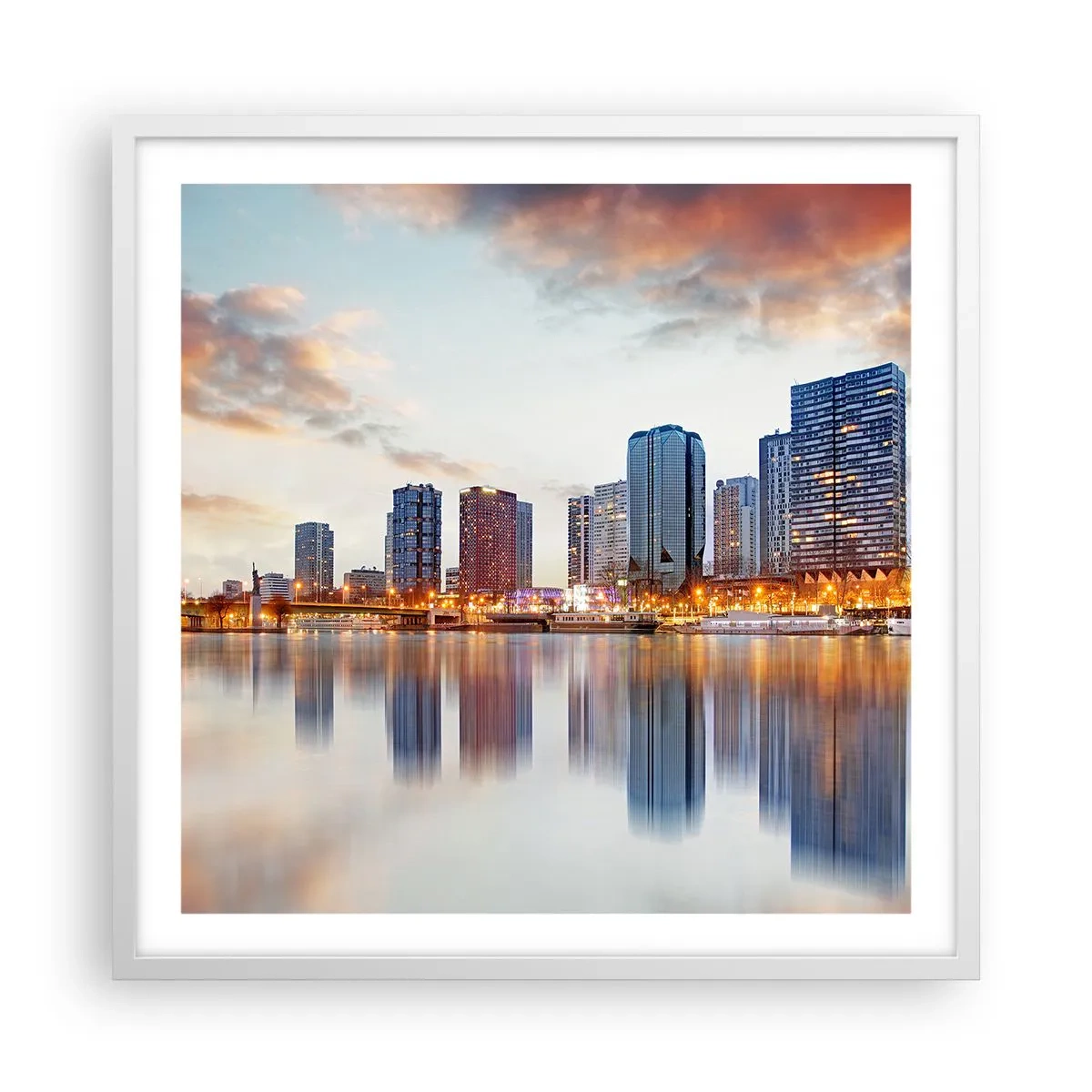 Poster in white frmae - Monumental Peace of Paris - 60x60 cm