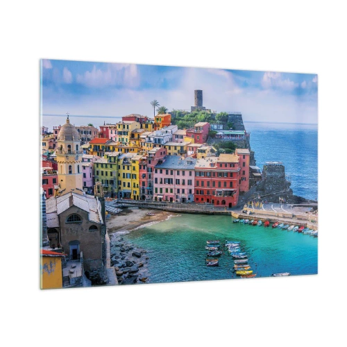 Glass picture - Magical Mediterranean Town - 100x70 cm