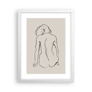 Poster in white frmae - Woman Nude - 30x40 cm