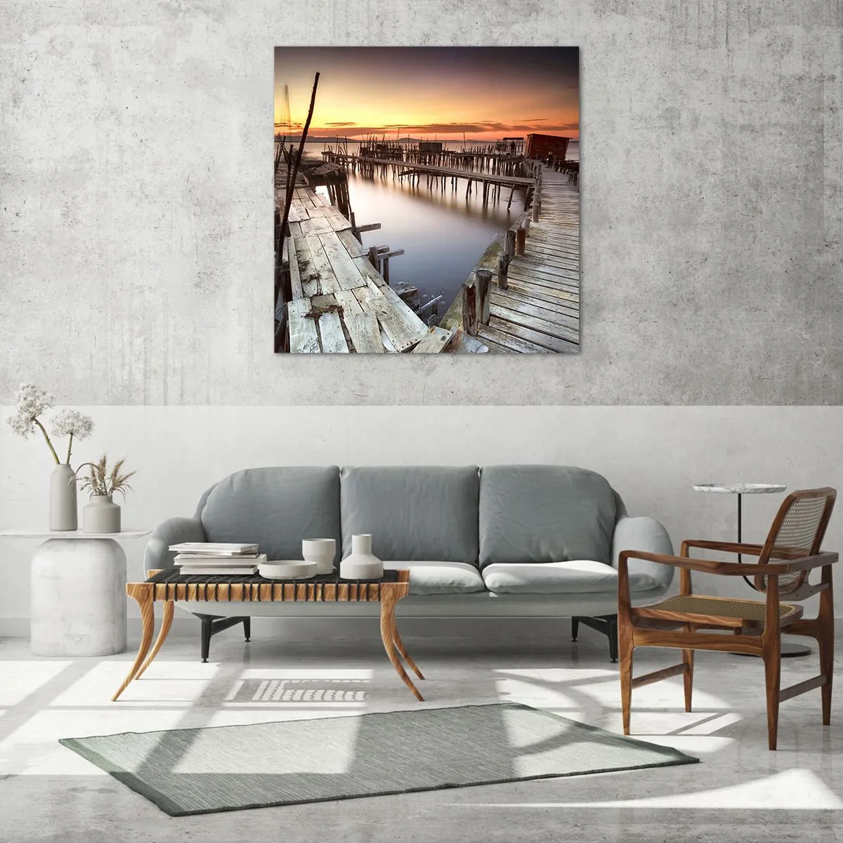 Glass picture - Authentic, Not a Tourist Trap - 70x70 cm