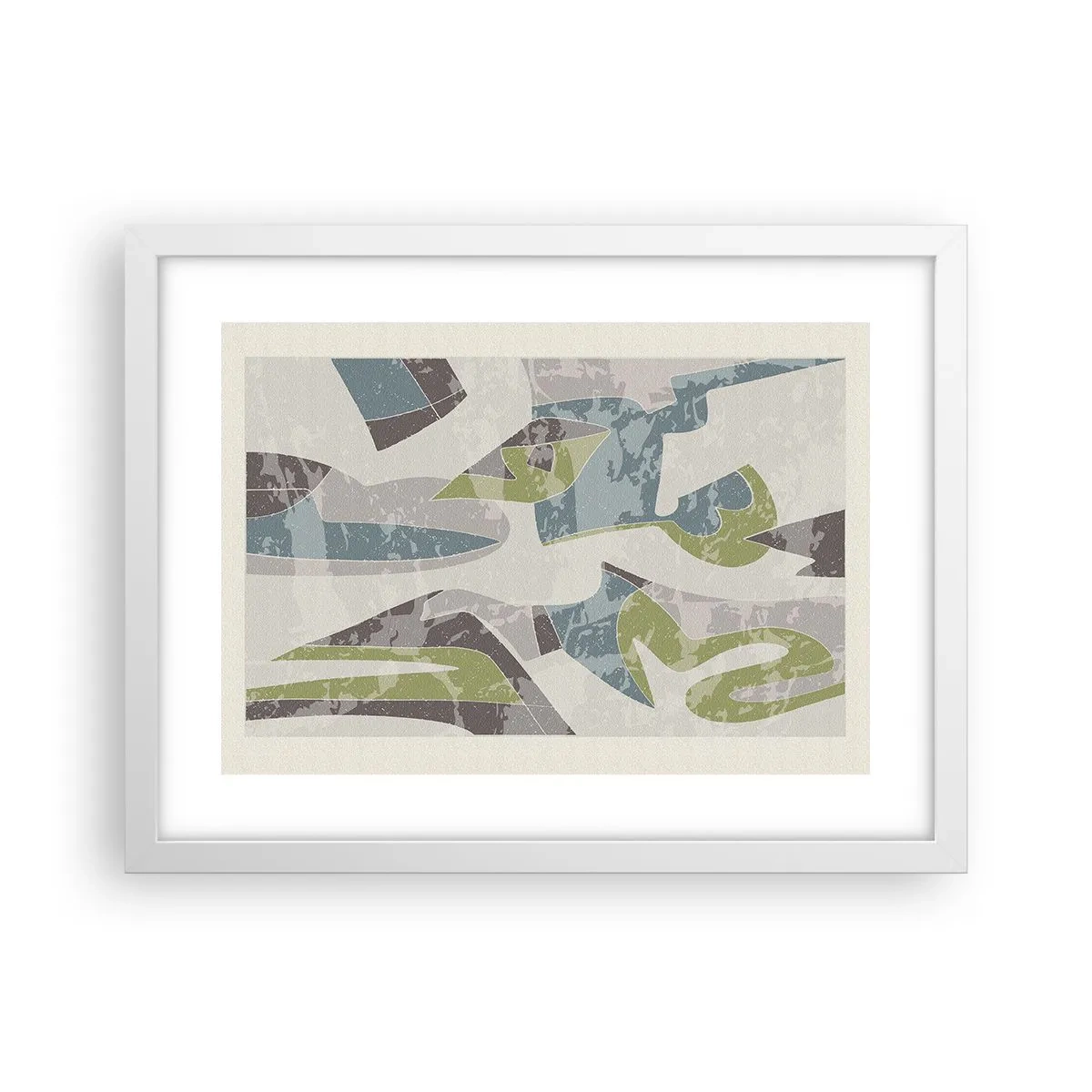 Poster in white frmae - Composition with Window Pane - 40x30 cm