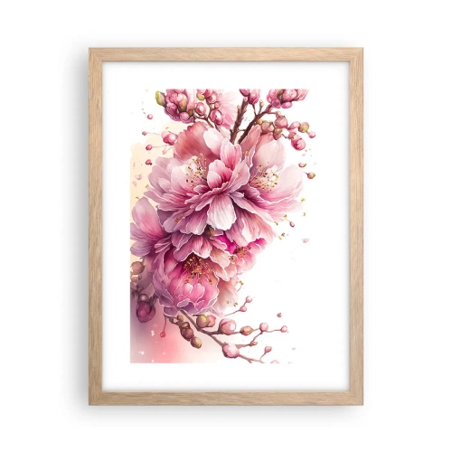 Poster in light oak frame - Land of Cherry Blossoms - 30x40 cm